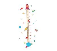 SAFIGLE Cartoon Planet Height Chart Wall Decals, PVC, Easy to Apply, No Residue, Child Growth Height Measurement Sticker for Nursery Bathroom and Dorm Decor