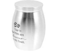 SAFIGLE Cat Ashes Urn Unscrewable Lid, Lightweight Stainless Steel Memorial | Silver Finish, Easy to Carry Design, Simple Style, Comforting Gift for Animal Remembrance and Keepsakes