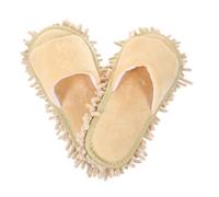 SAFIGLE Chenille Bottom Mop Slippers with Toe Opening Non-slip Winter House Cleaning Footwear for Men and Women Dust Mop Shoes for Indoor Floor Sweeping and Household Use Medium