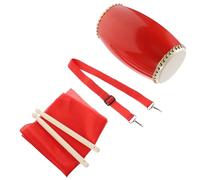 SAFIGLE Chinese Style Waist Drum Percussion Instrument for Adults with Cowskin and Wood Material, Impact-resistant and Convenient to Hold on Waist, for Square Dances and Celebrations