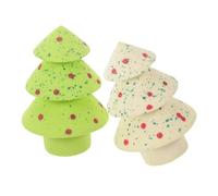 SAFIGLE Christmas Tree Makeup Sponge Soft Expanding Foundation Blender with Glitter Star Ball Design Versatile Cosmetic Puff for Liquid Powder Concealer Festive Holiday Beauty Tool Gift