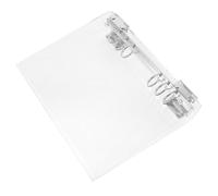 SAFIGLE Clear Acrylic Binder Cover Refillable Loose-Leaf Notebook Shell Lightweight Plastic Organizer for Students Diary Travel Journal Planner