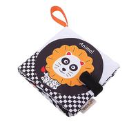 SAFIGLE Cloth Book for Toddlers Soft High Contrast Educational Toy for Boy Girl Crinkle Pages for Visual and Cognitive Development for Boys and Girls