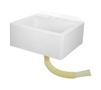 SAFIGLE Compact Wall-Mounted Bathroom Sink Plastic Basin No-Drill Installation Space-Saving Wash Basin for Small Bathrooms Rental Homes Portable Lightweight Utility Sink