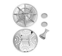 SAFIGLE Complete Resonator Guitar Kit Cone Plate Soundhole Screen Tailpiece Bridge Spider Bridge Saddle Resonator Cover for Guitar Bass Silver