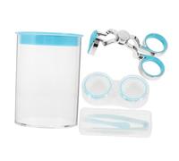 SAFIGLE Contacts Lens Sticks Remover Tool with Suction Stick and Tweezers Portable Applicator for Easy Insertion and Removal Travel-Friendly Eye Care Kit Blue