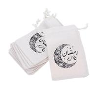 SAFIGLE Cotton Drawstring Festival Bags 10pcs Party Treats Candy Pouches Versatile Eid Goodie Storage Pouches