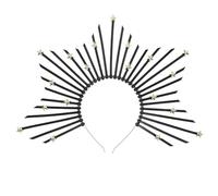 SAFIGLE Creative Black Circular Headband for Girls Multi-Purpose Plastic Hair Accessory with Easy to Put on Design, for Banquets and Parties