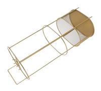 SAFIGLE Creative Golden Iron Umbrella Stand Holder with Mesh Surface Sturdy Structure for Hallways and Entryway Stylish Umbrella Organizer Rack