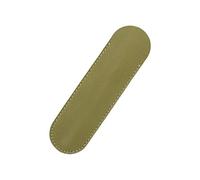 SAFIGLE Creative Handmade Genuine Leather Pen Pouch Holder Large Olive Green Fountain Pen Case Single Slot Protective Sleeve for Office College Use