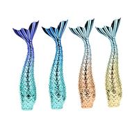 SAFIGLE Creative Mermaid Lipstick Tubes 4pcs Diy Lip Balm Containers Refillable Cosmetic Tool for Travel and Home Use