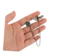 SAFIGLE Crystal Bee Brooch Pin with Tassel Chains Elegant Insect Lapel Badge for Women Men Fashion Accessory for Office Party Casual Wear