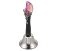SAFIGLE Crystal Wand Hand Call Bell 17cm Loud Alloy Ringing Bell with Handle for Wedding, Dinner Service, Seniors Bedside and Home Use