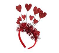 SAFIGLE Cupid Heart Headband with Sequins Stylish Red Love Accessory for Valentine's Day Weddings Birthdays Festive Events Charming Glitter Decor for Flower and Parties