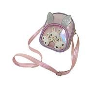 SAFIGLE Cute Bunny Backpack for Boys and Girls Stylish Sling Bag Cartoon Rabbit Design Adorable Glittering Material for Daily Use
