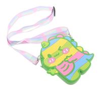 SAFIGLE Cute Dinosaur Silicone Coin Bag Boys Crossbody Purse Kids Pattern Wallet Green Lightweight Children’s Sling Bag for Travel and Everyday Use