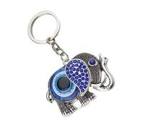 SAFIGLE Cute Elephant Blue Eye Pendant Keychain Durable Decorative Key Ring for Bags and Car Keys Lovely Keyring for Animal Lovers Gift Accessory
