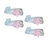 SAFIGLE Cute Star Hair Clips 4Pcs Small Hairpins for Girls Women Accessories Non-Slip Styling Tools