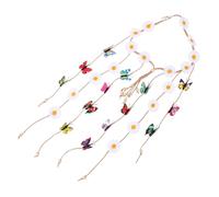 SAFIGLE Daisy Butterfly Headband for Elegant Tassel Hair Accessories for Beach Parties Weddings Graduations Special Occasions present for Women Friends