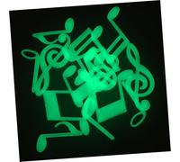SAFIGLE Dark Music Wall Stickers for Bedroom Plastic Note Pattern Decals Easy to Apply and Remove Portable Luminous Bedroom Decorations for Kindergarten