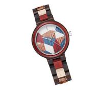 SAFIGLE Delicate Wooden Quartz Watch with Common Glass Mirror and Unique Wood Strap, Precise Timekeeping Wrist Watch for Family and Friends, Suitable for Many Occasions and Clothing