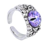 SAFIGLE Demon Eye Ring Men's Ring Adjustable Ring Rings Vintage Open Ring Retro Eyeball Ring Evil Eyeball Open Ring Evil Eyeball Ring Gem Jewelry Thin Ring Decorate Men and Women
