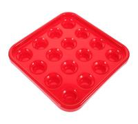 SAFIGLE Desktop Billiard Ball Holder Tray for Snooker and Pool Balls Red Pp Plastic Table Storage Accessory for Billiards Club or Community Center