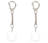 SAFIGLE DIY Keyboard Keychain Frame with Plastic and Metal Materials, Unique Bag Pendant and Desktop Ornament, Stylish Key Craft for Hanging Decorations