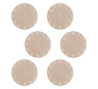 SAFIGLE DIY Wooden Clock Face 6Pcs Round 23Cm Diameter Blank Dial with Arabic Numerals for Home Crafting and Office Clock Replacement