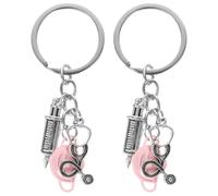 SAFIGLE Doctor Nurse Keychain Pendant Keyring Lanyard for Healthcare Workers Medical Id Tag Durable Elegant Key Holder