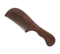 SAFIGLE Double Curved Black Gold Sandalwood Comb for Women Fine Teeth Anti-static Hair Styling Tool Scalp Massage and Dandruff Relief Mini Portable Design for Travel