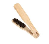 SAFIGLE Double Sided Bristle Straightening Comb Wooden Hair Brush for Hair Types V-Shape Detangler