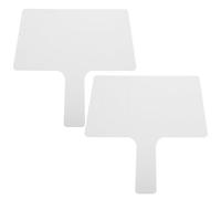 SAFIGLE Double-Sided Dry Erase Paddle Boards 2Pcs Handheld Small Acrylic Writable Boards for Group Activities and Teacher Use