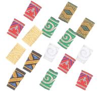 SAFIGLE Dreadlock Beads and Hair Braid Rings 15Pcs Mixed Colour Fabric Hair for Reggae and African Braids