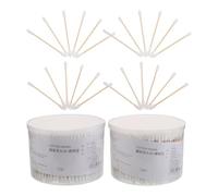 SAFIGLE Dual-Ended Cotton Swabs 1000Pcs, 2.9" Wooden Stick Cotton Buds with Spiral and Pointed Tips for Ear Cleaning and Cosmetic Use