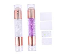 SAFIGLE Dual-head Nail Art Stamper 2pcs Small and Purple Diy Manicure Tool for Professional and Home Nail Stamping