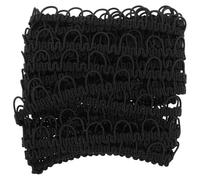 SAFIGLE Elastic Button Loop Embroidery Lace Trim Ribbon with Refined Button Loop Craftsmanship and Creative Wave Patterns, 5 Meters Polyester Ribbon for Garment Embellishments and Clothing