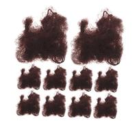 SAFIGLE Elastic Edge Hair Nets 100pcs Brown Hairnets for Wig Sleep Bun Nets for Women Large