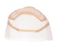 SAFIGLE Elastic Hair Net Lace Wig Cap Adjustable Front Mesh Hat with Stretch Strap for Wig Making 10.63X7.48 Inch Breathable Fit