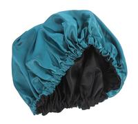 SAFIGLE Elastic Large Shower Cap for Women, Reusable Hair Bonnet with Button Closure, Breathable Bathing Hat with Black Lining, Suitable for Long Hair and Shower Essentials