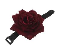 SAFIGLE Electric Guitar Bass String Mute Dampener Wrap with Dark Rose Design, 8x2.8 Inch Noise Reduction Band for Studio and Home Guitar Practice