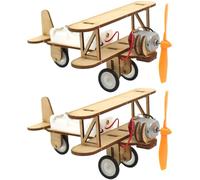 SAFIGLE Electric Taxi Plane Diy Assembly Kit for Kids - Wooden Educational Model Toy for Creative Play and Home Decoration Easy to Build 6.30 X 5.91 X 4.72In