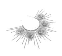 SAFIGLE Elegant DIY Goddess Headband Silver Flower Hair Clasp Decorative Headpiece for Women Cosplay Halloween Party Wedding Hair Accessory Lightweight Comfortable