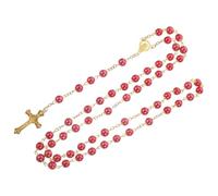 SAFIGLE Elegant Gold Pearl Cross Necklace with Beads Cross Pendant Chain Jewelry for Women Stylish Clavicle Necklace for Gift and Everyday Fashion