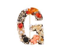 SAFIGLE Elegant Letter Brooch Pin for Clothes Decor Delicate Alphabet Badge for Dress Bag Hat Scarf Accessories Chic Fashion Lapel Pin to Enhance Style and Personalize Outfits