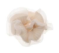 SAFIGLE Elegant Organza Ruffle Hair Tie Oversized Soft Mesh Ponytail Band for Women Jumbo Chiffon Hair Accessory for Bridal and Special Occasions