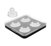 SAFIGLE Empty Magnetic Makeup Palette with 4 Compartments and 36.5Mm Metal Pans, Mirror Included, Compact Refillable Cosmetic Organizer for Lipstick and Blush, for-The-Go