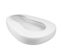 SAFIGLE Enamel Bedpan with Lid for Bedridden Elders, Portable Bedside Toilet Bedpan, Sturdy Urinal Pee Bucket for Elderly Patients and Nursing Care