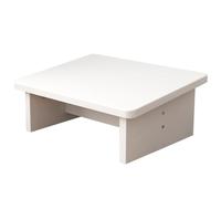 SAFIGLE Ergonomic Footrest Wooden Step Stool Warm White Non Slip Under Desk Office and Home Use for Leg Support and Back Fatigue Relief