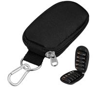 SAFIGLE Essential Oil Carrying Case Sturdy Key Bag for Bottles Elegant Design with Finish Portable Travel Organizer for Essential Oils and Key Storage Black